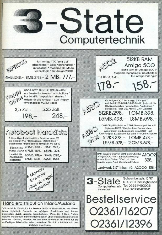 3-State A502 & A502 Plus - Vintage Advert - Date: 1990-06, Origin: DE