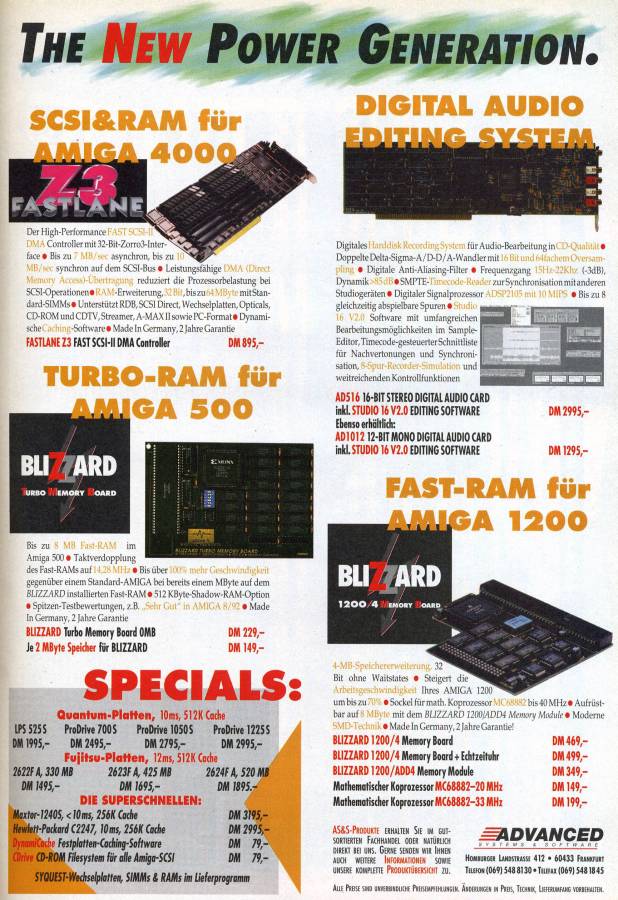 Phase 5 Digital Products Blizzard Turbo Memory - Vintage Advert - Date: 1993-06, Origin: DE