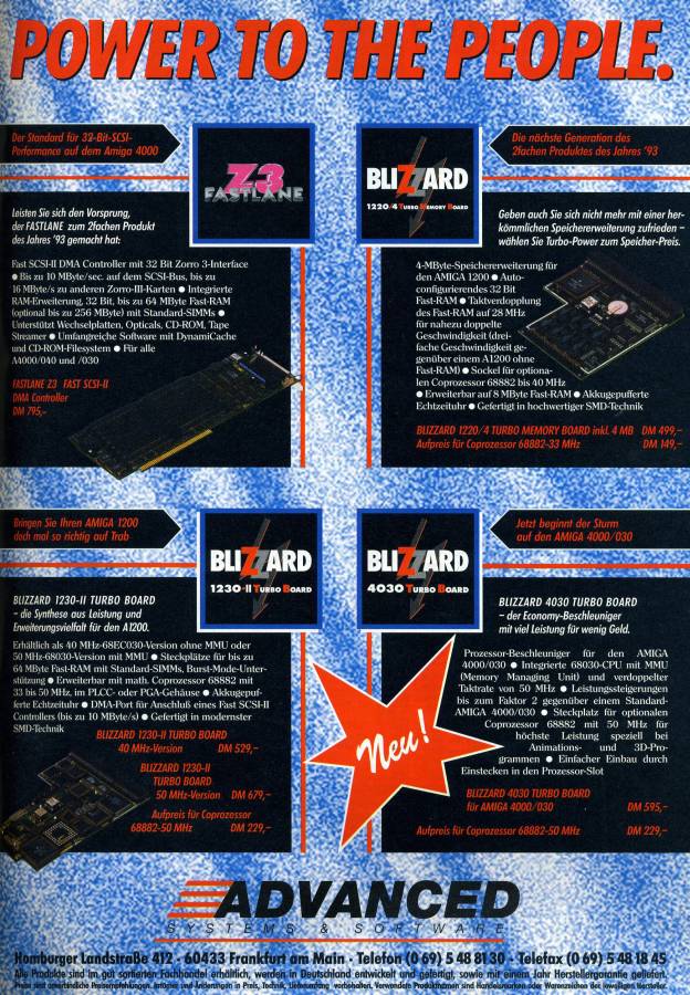 Phase 5 Digital Products Blizzard 1220 / 4 - Vintage Ad (Datum: 1994-05, Herkunft: DE)