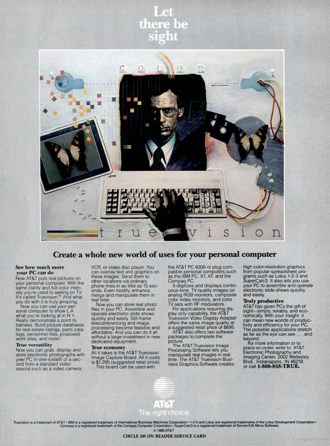 AT&T / TrueVision Targa - Vintage Advert - Date: 1985-06, Origin: US