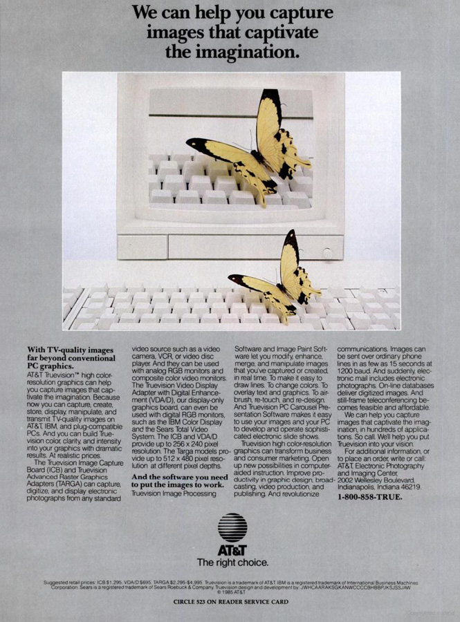 AT&T / TrueVision Targa - Vintage Advert - Date: 1985-11, Origin: US