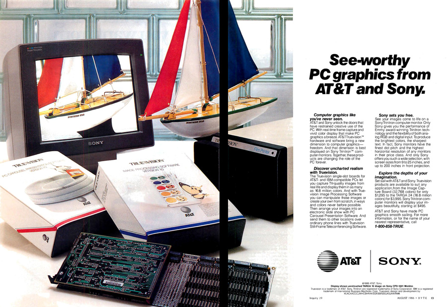 AT&T / TrueVision Targa - Vintage Advert - Date: 1986-08, Origin: US