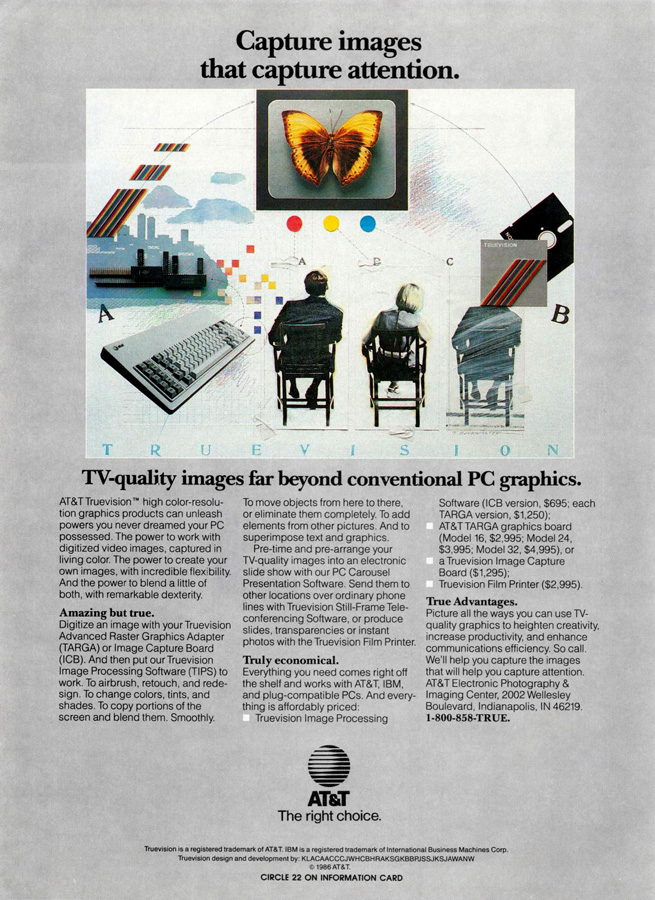 AT&T / TrueVision Targa - Vintage Advert - Date: 1986-10, Origin: US