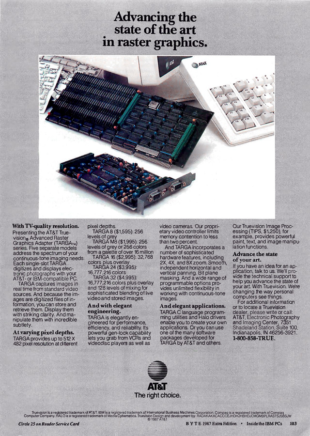 AT&T / TrueVision Targa - Vintage Advert - Date: 1987-10, Origin: US