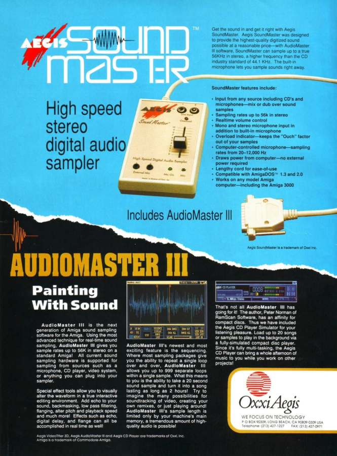 Aegis Sound Magic / Sound Master - Vintage Ad (Datum: 1991-08, Herkunft: GB)