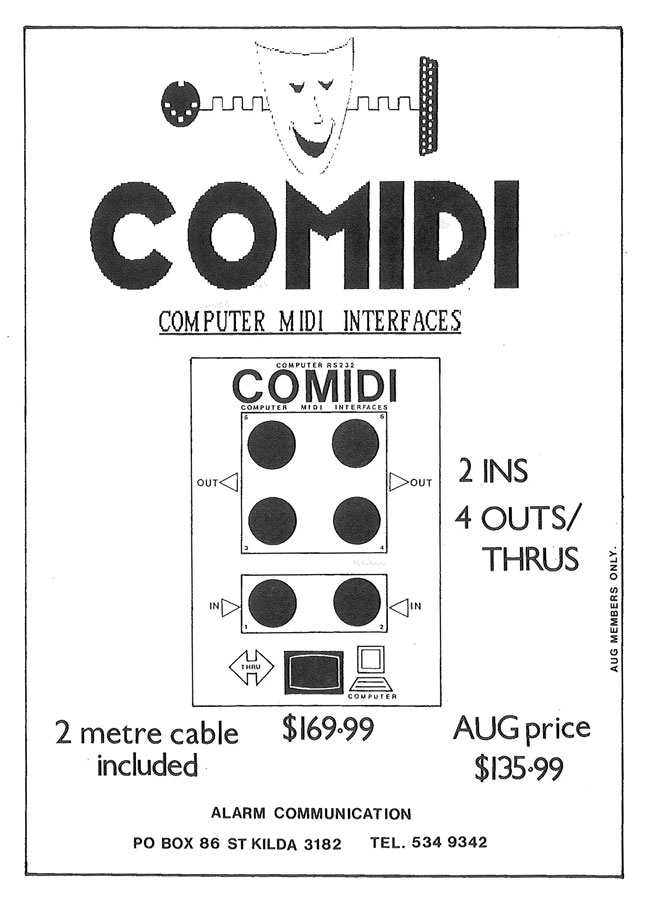Alarm Communications COMIDI Mini - Vintage Advert - Date: 1989-02, Origin: AU