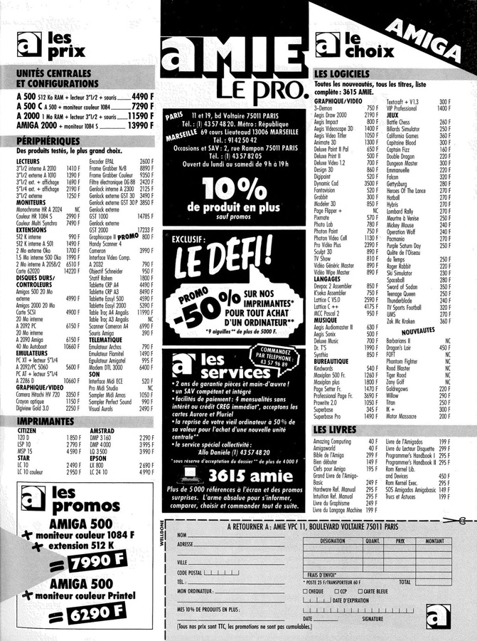 AMIE Extension M&eacute;moire 512 Ko - Vintage Advert - Date: 1989-03, Origin: DE