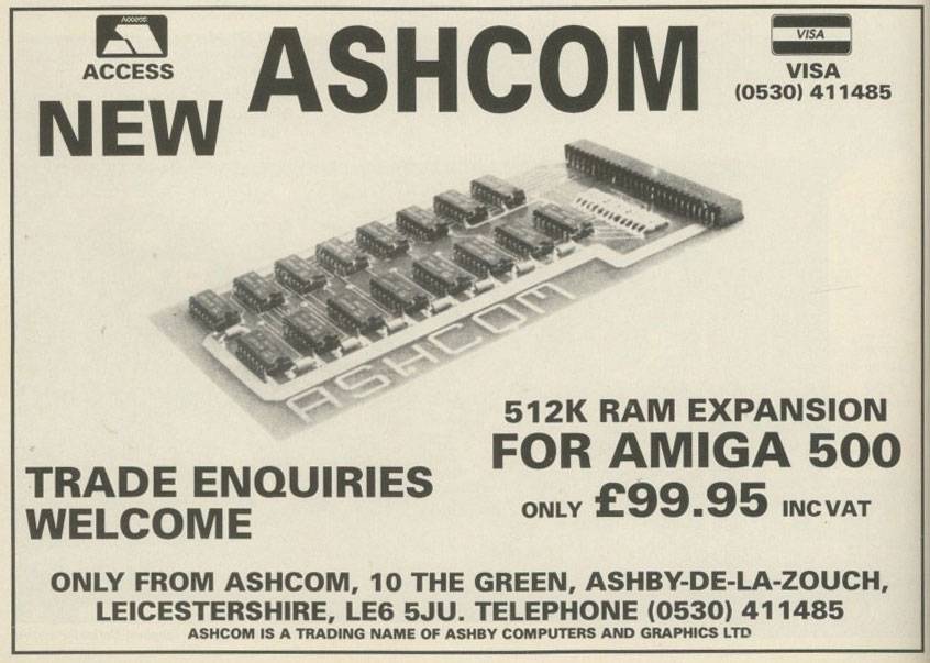 Ashcom Design ADD501 - Vintage Ad (Datum: 1989-06, Herkunft: GB)