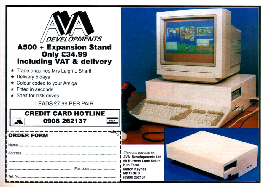 AVA Developments A500 + Expansion Stand - Vintage Advert - Date: 1992-05, Origin: UK