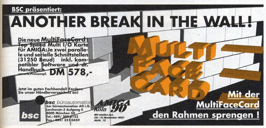 BSC MultiFaceCard - Vintage Advert - Date: 1990-10, Origin: DE