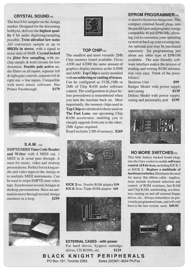 Black Knight Peripherals S.A.M. - Vintage Advert - Date: 1992-12, Origin: AU