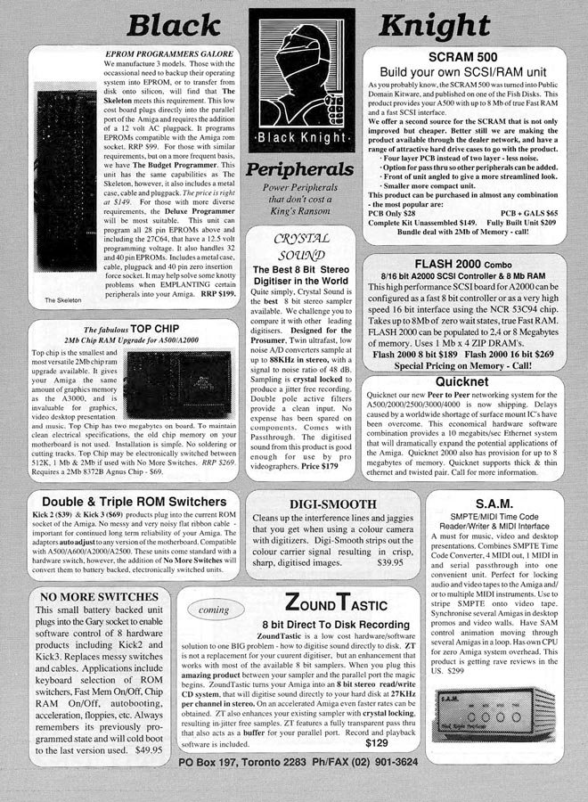 Black Knight Peripherals S.A.M. - Vintage Advert - Date: 1993-01, Origin: AU