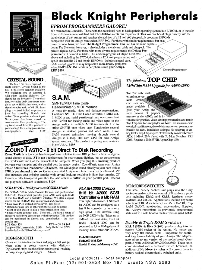 Black Knight Peripherals S.A.M. - Vintage Advert - Date: 1993-03, Origin: AU