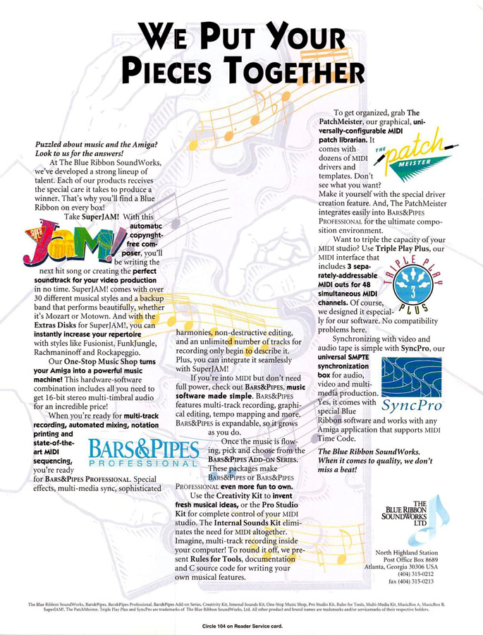 Blue Ribbon Soundworks Triple Play Plus - Vintage Advert - Date: 1993-06, Origin: US