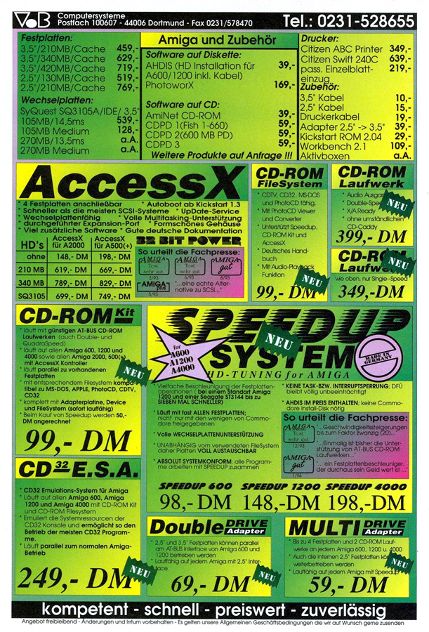 Breitfeld Computersysteme AccessX 500 - Vintage Advert - Date: 1994-04, Origin: DE