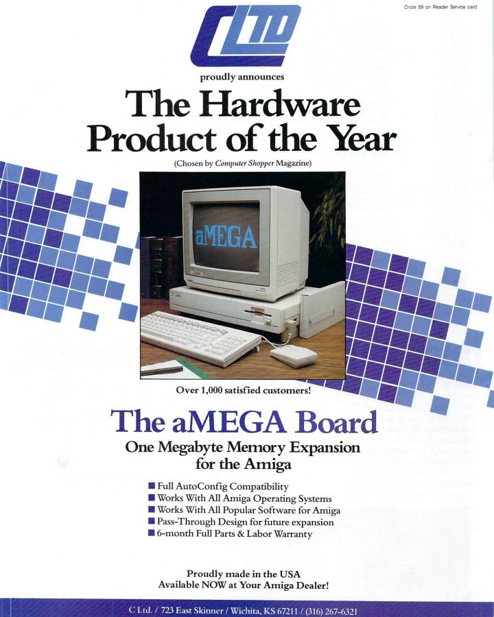 CardCo / C-Ltd. aMEGA - Vintage Ad (Datum: 1987-01, Herkunft: US)