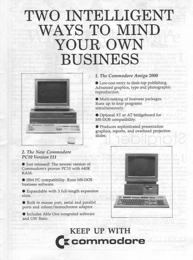 Commodore Amiga 2000 - Vintage Advert - Date: 1988-12, Origin: AU