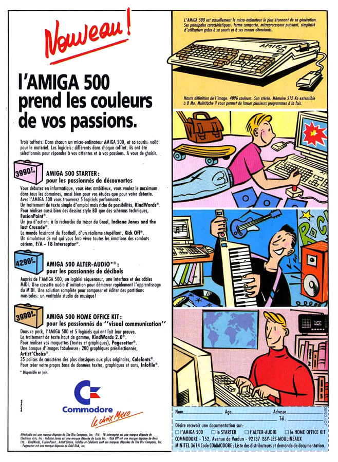 Commodore Alter Audio - Zeitgen&ouml;ssische Werbung - Datum: 1990-05, Herkunft: FR