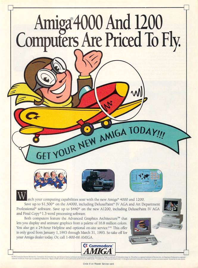 Commodore Amiga 1200 - Vintage Advert - Date: 1993-03, Origin: US