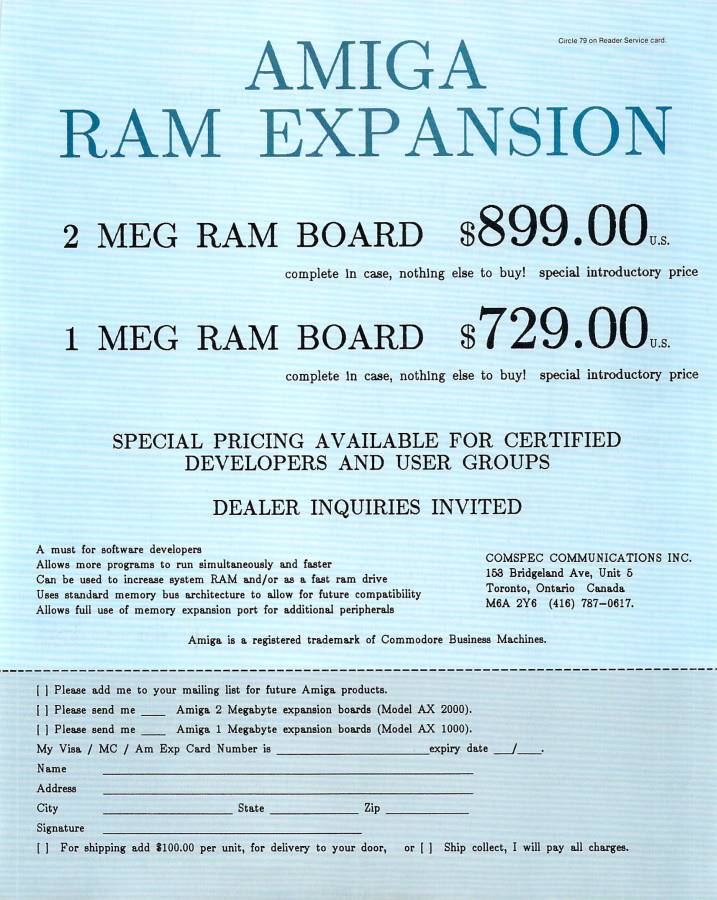 Comspec Communications AX-1000 & AX-2000 - Vintage Ad (Datum: 1986-07, Herkunft: US)