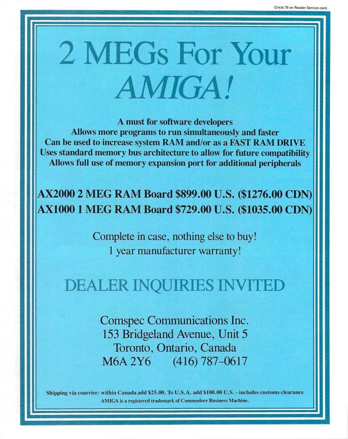 Comspec Communications AX-1000 & AX-2000 - Vintage Ad (Datum: 1986-09, Herkunft: US)