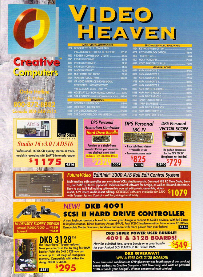 FutureVideo EditLink 3300 (V-Station 3300) - Zeitgen&ouml;ssische Werbung - Datum: 1994-03, Herkunft: US