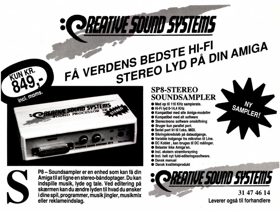 Creative Sound Systems Sound Processor SP8 - Zeitgen&ouml;ssische Werbung - Datum: 1989-09, Herkunft: DK