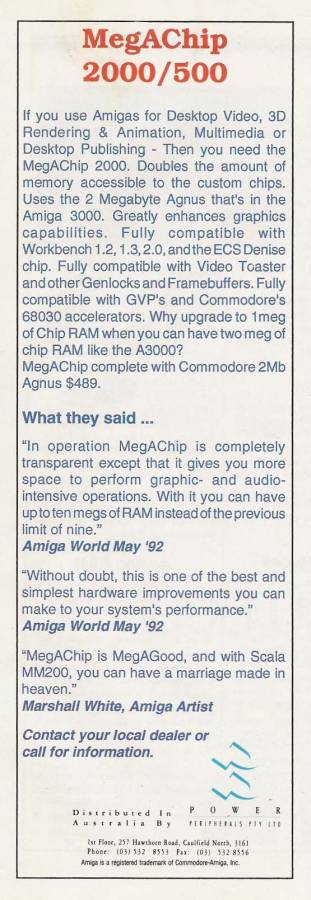 DKB MegAChip 2000/500 - Vintage Ad (Datum: 1992-10, Herkunft: AU)