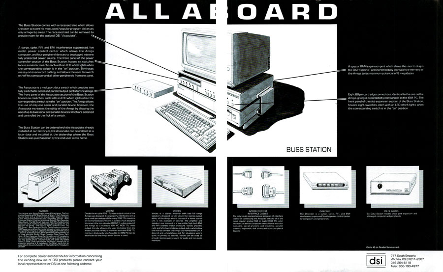 DSI BUSS Station - Zeitgenössische Werbung - Datum: 1986-05, Herkunft: US