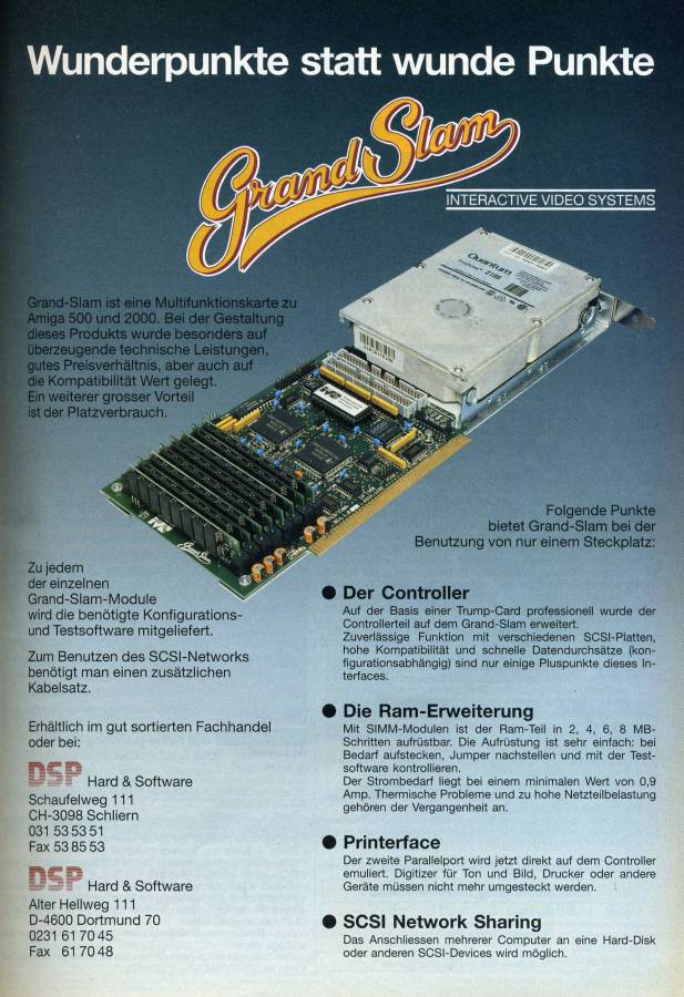 Interactive Video Systems Grand Slam - Vintage Advert - Date: 1991-11, Origin: DE