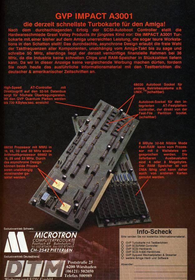 Great Valley Products A3001 (Impact A2000-030) - Vintage Advert - Date: 1990-01, Origin: DE