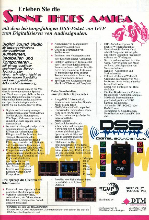Great Valley Products DSS8 - Vintage Advert - Date: 1993-01, Origin: DE