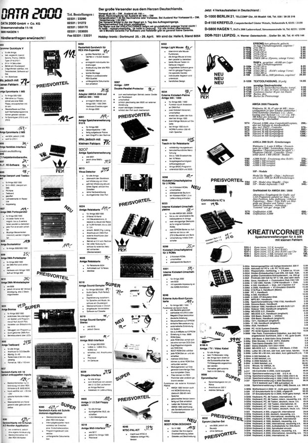 Rex Datentechnik A500 512K Kit (9207) - Vintage Advert - Date: 1990-05, Origin: DE
