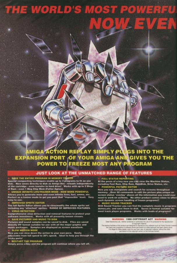 Datel Electronics Action Replay Mk I, II & III - Vintage Advert - Date: 1990-12, Origin: GB