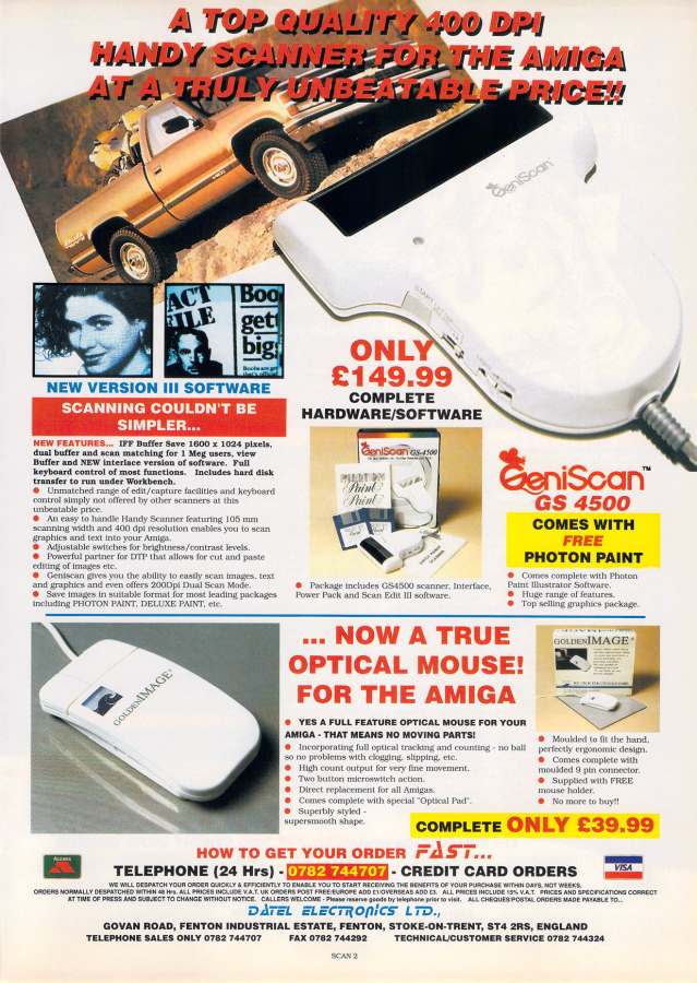 Datel Electronics Geniscan - Vintage Advert - Date: 1991-05, Origin: GB