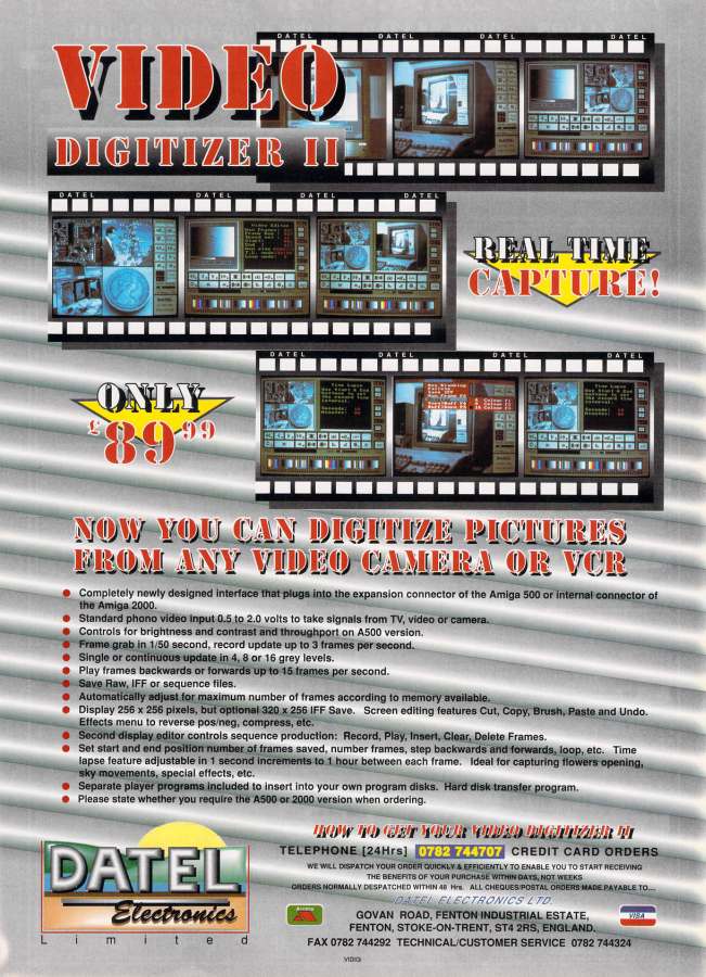 Datel Electronics Video Digitizer II - Vintage Ad (Datum: 1991-05, Herkunft: GB)