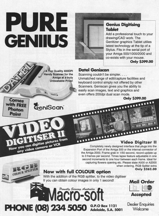 Datel Electronics Geniscan - Vintage Advert - Date: 1991-12, Origin: AU