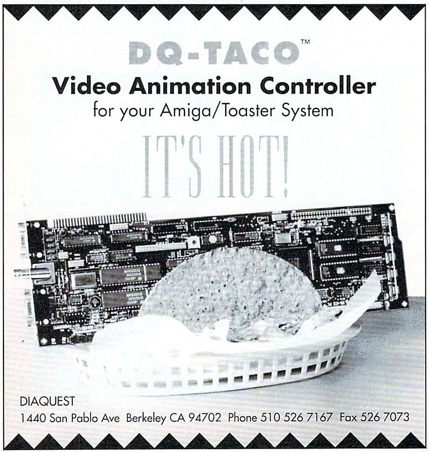 Diaquest DQ-Taco - Vintage Advert - Date: 1992-03, Origin: US