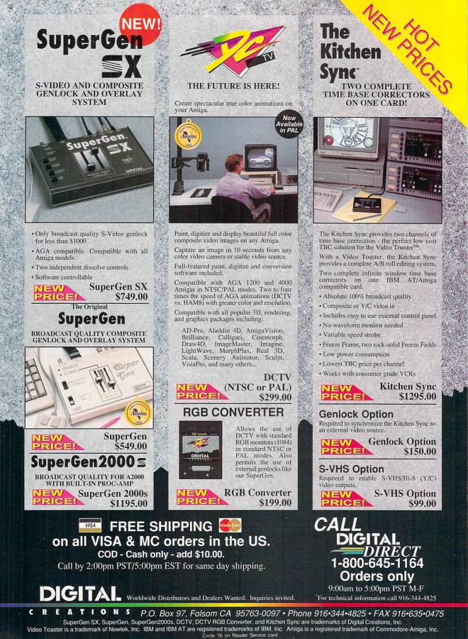Digital Creations / Progressive Image SuperGen SX - Vintage Advert - Date: 1993-09, Origin: US