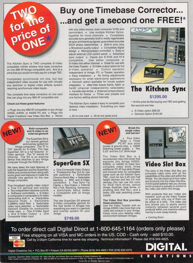 Digital Creations / Progressive Image SuperGen SX - Vintage Advert - Date: 1993-11, Origin: US