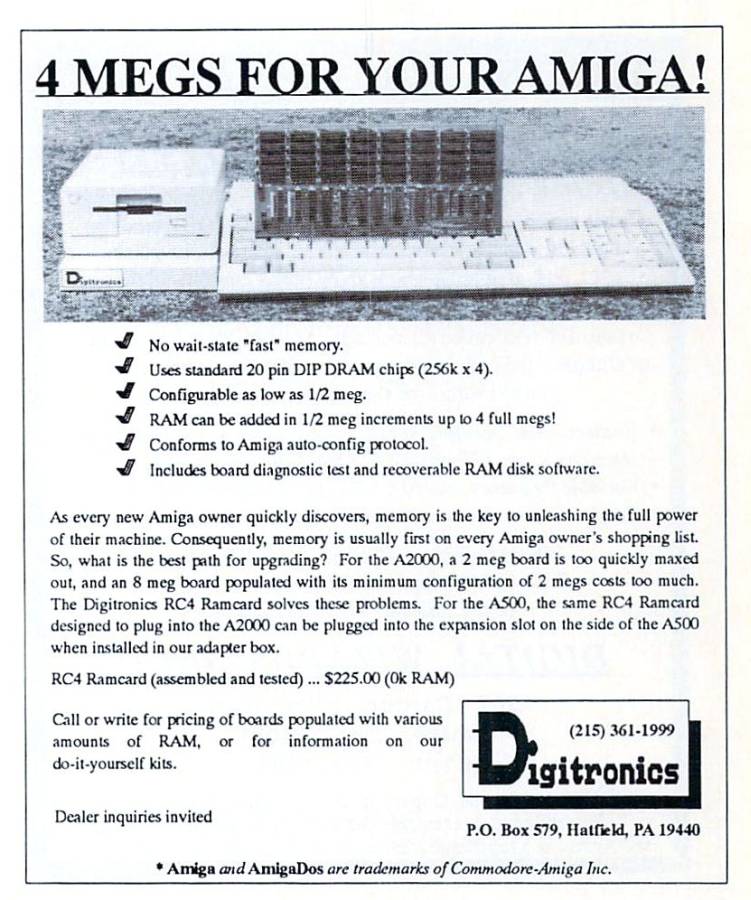 Digitronics RC4 - Vintage Advert - Date: 1988-06, Origin: US