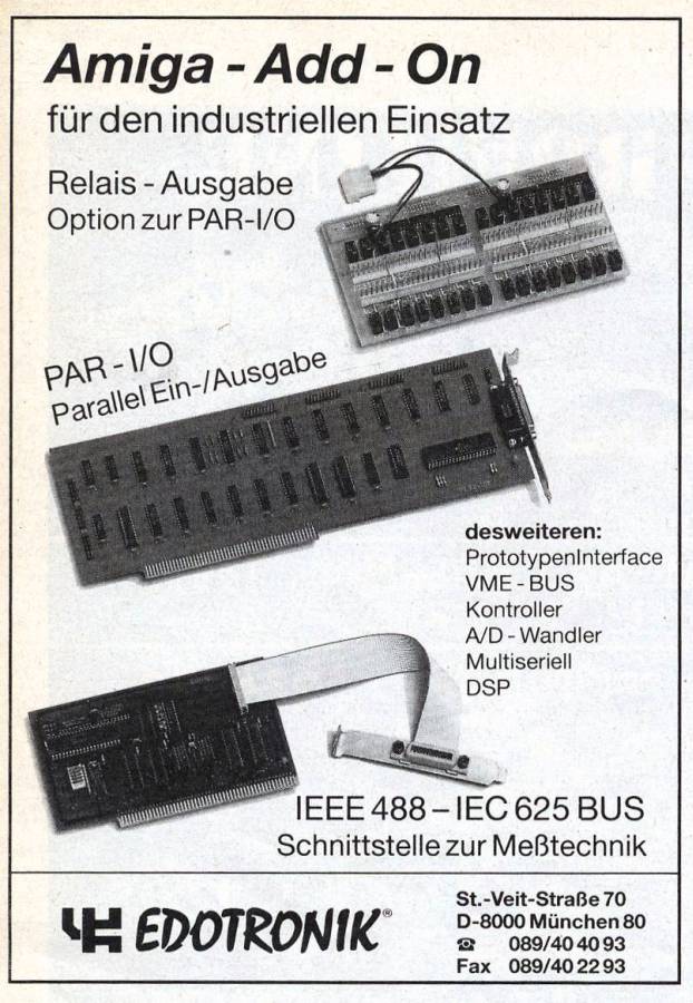 Edotronik Parallel I/O - Vintage Advert - Date: 1992-12, Origin: DE