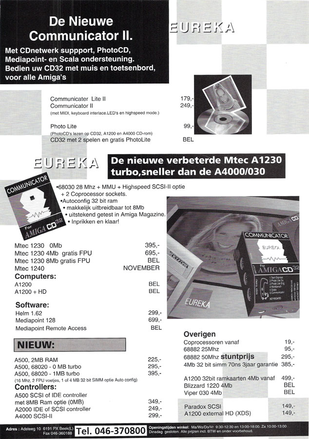 Eureka Communicator I & II - Vintage Advert - Date: 1994-11, Origin: NL