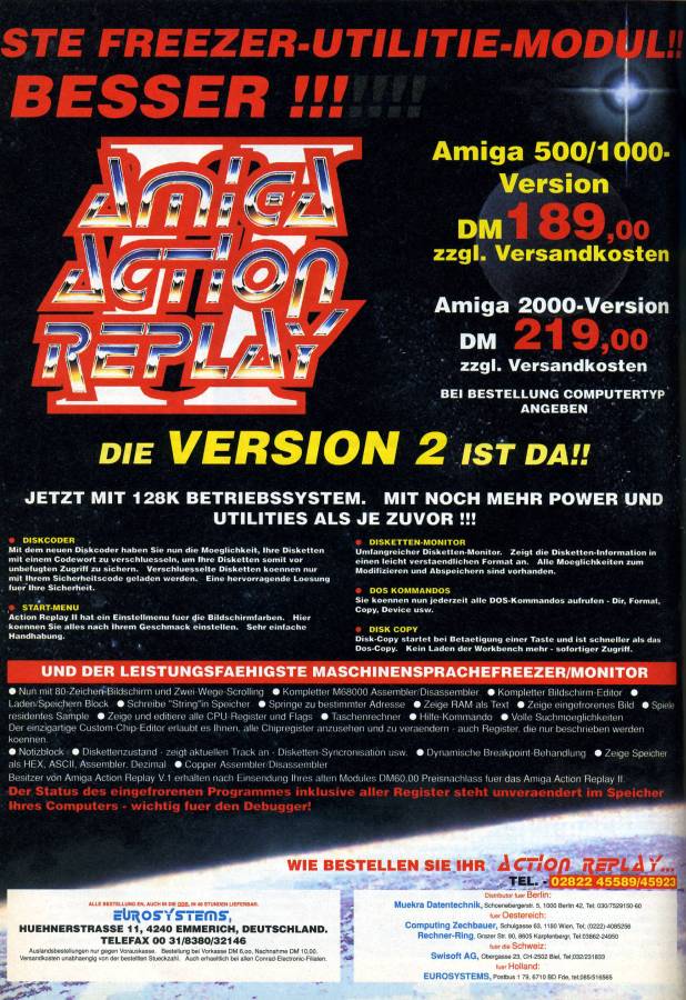 Datel Electronics Action Replay Mk I, II & III - Vintage Advert - Date: 1990-12, Origin: DE