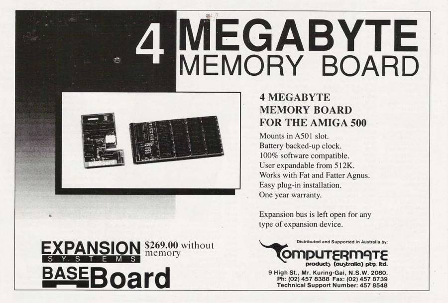 Expansion Systems BASEboard - Vintage Ad (Datum: 1990-11, Herkunft: AU)