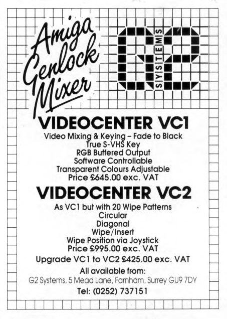 G2 Systems VideoCenter Plus(VC2) - Zeitgenössische Werbung - Datum: 1991-11, Herkunft: GB