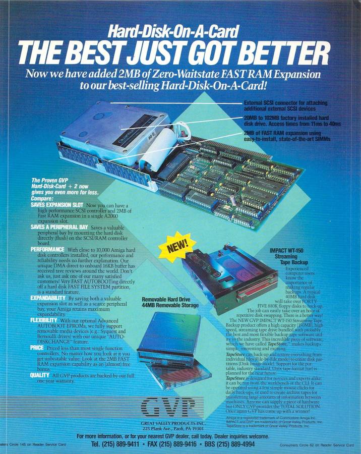 Great Valley Products Impact A2000-HC+2 - Vintage Advert - Date: 1989-12, Origin: US