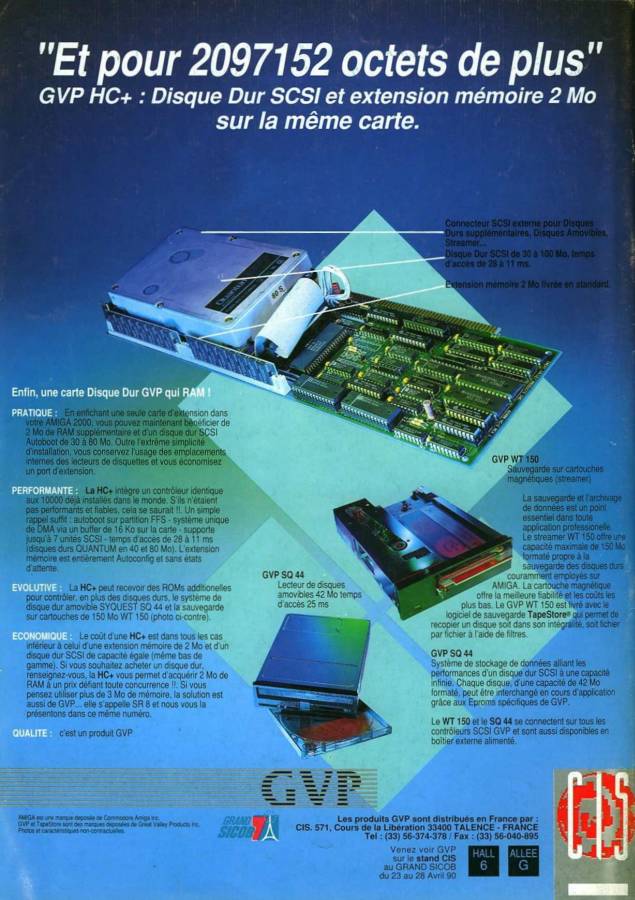 Great Valley Products Impact A2000-HC+2 - Vintage Advert - Date: 1990-04, Origin: FR