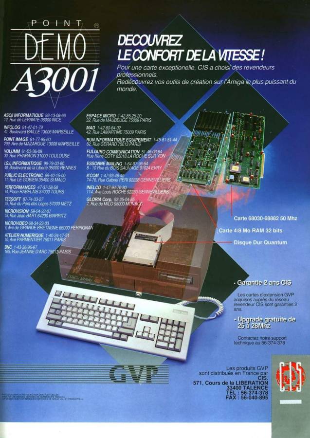 Great Valley Products A3001 (Impact A2000-030) - Vintage Advert - Date: 1990-06, Origin: FR