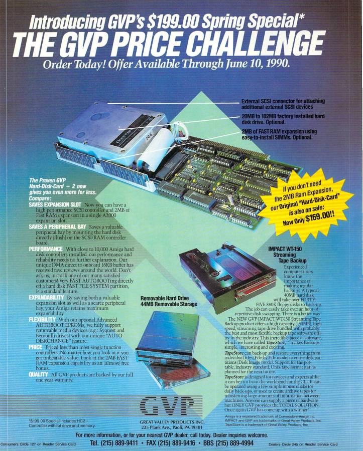 Great Valley Products Impact A2000-HC+2 - Vintage Advert - Date: 1990-06, Origin: US